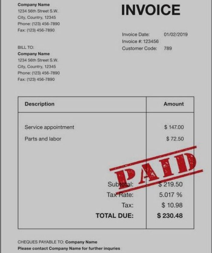 The Best Invoice Format and Template For Residential Contractors and Construction Companies 11